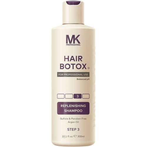 MK Professional Hair BTX Replenishing Shampoo & Conditioner Set - 300ml Each, Sulfate & Paraben-Free