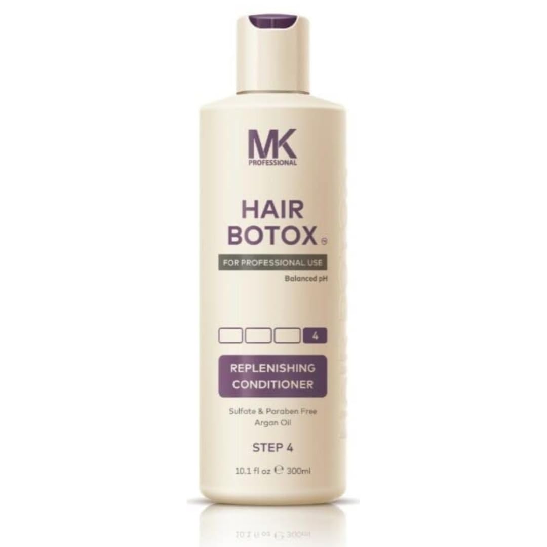 MK Professional Hair BTX Replenishing Shampoo & Conditioner Set - 300ml Each, Sulfate & Paraben-Free