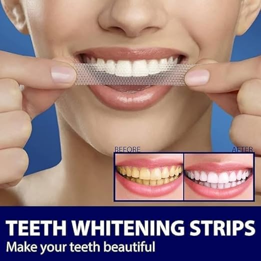 samtrish Teeth Whitening Strips | Tooth Bleaching White Strips | 7 PAIR (14 PCS) White Strips Suit for Sensitive Teeth Whitener for Removing Smoking Coffee Stain