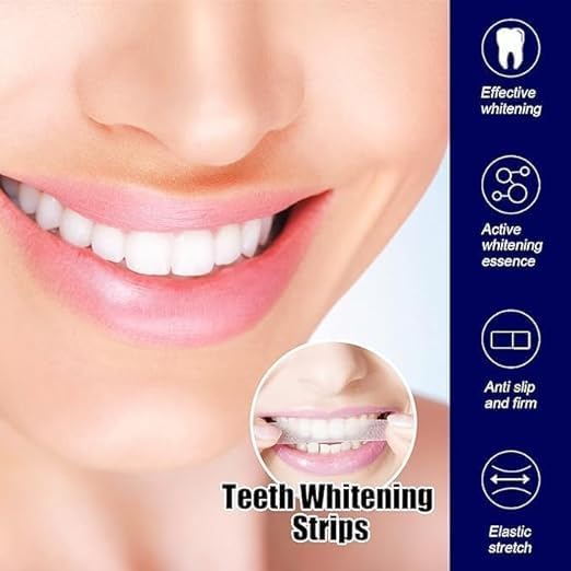 samtrish Teeth Whitening Strips | Tooth Bleaching White Strips | 7 PAIR (14 PCS) White Strips Suit for Sensitive Teeth Whitener for Removing Smoking Coffee Stain