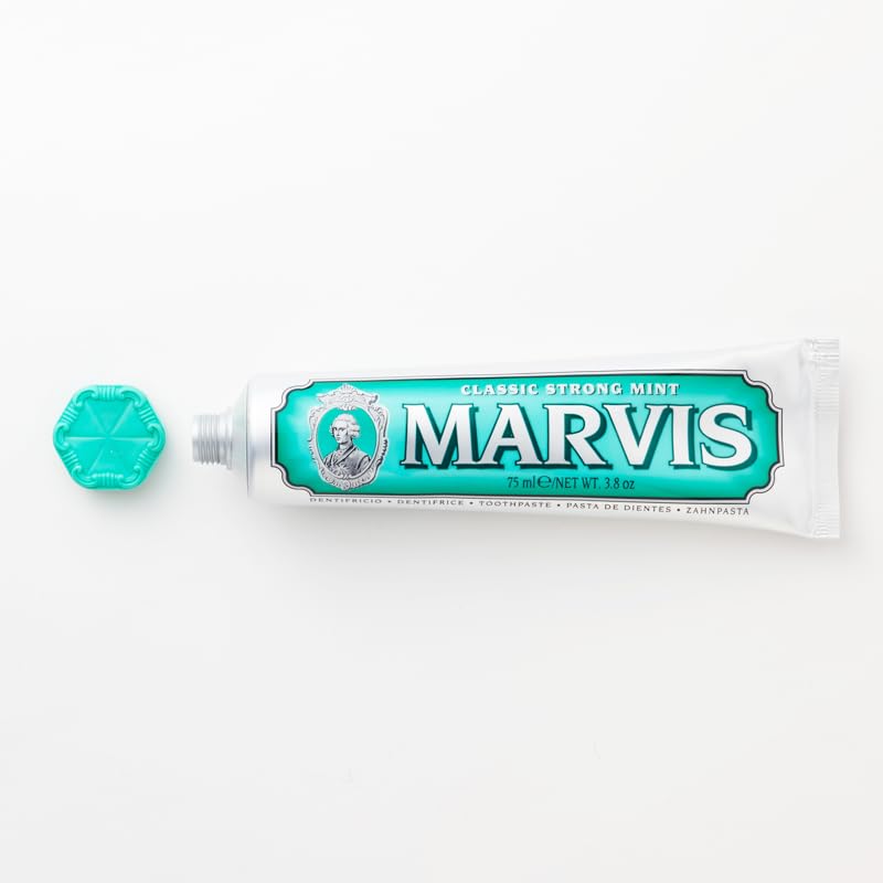 Marvis Classic Strong Mint Toothpaste, Controls Plaque, 3.8 Ounces