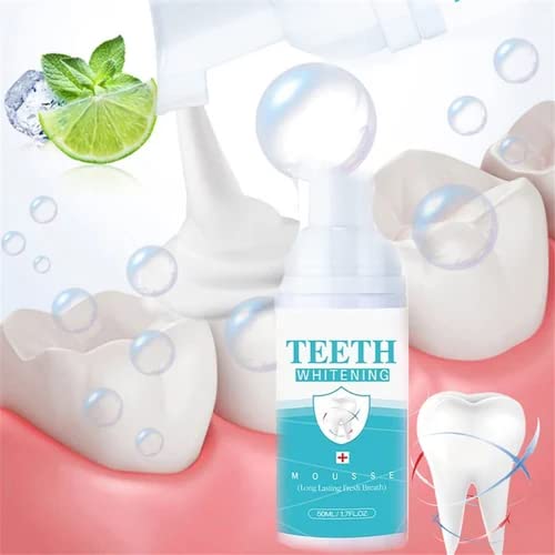 FoamToothpaste Stain Removal Toothpaste for Sensitive Teeth Snow Teeth foaming Lightening Fresh Breath and Remove Plague Stains Mousse Mouth Wash Water for Travel Friendly (60 ML)