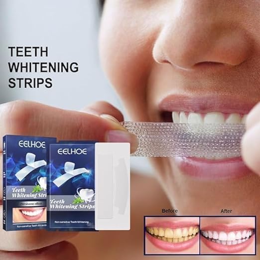 samtrish Teeth Whitening Strips | Tooth Bleaching White Strips | 7 PAIR (14 PCS) White Strips Suit for Sensitive Teeth Whitener for Removing Smoking Coffee Stain