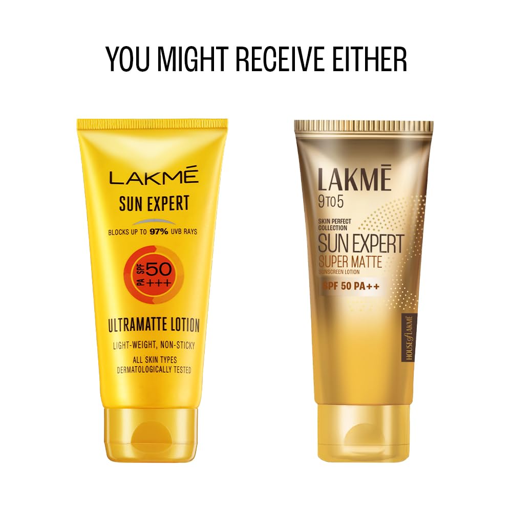 Lakme Sun Expert SPF 50 PA++ Ultra Matte Lotion Sunscreen, Blocks Upto 97% Harmful Sunrays, 50 ml