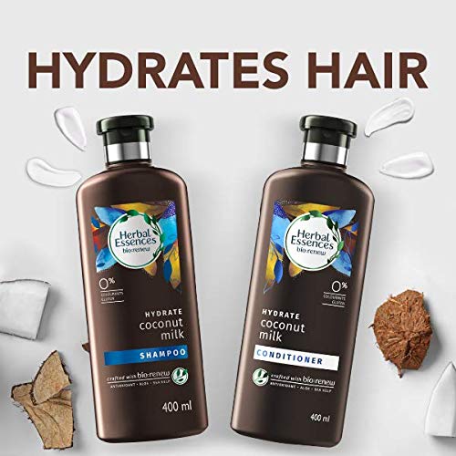 Herbal Essences bio:renew Coconut Milk CONDITIONER, 400ml | No Parabens No Colourants