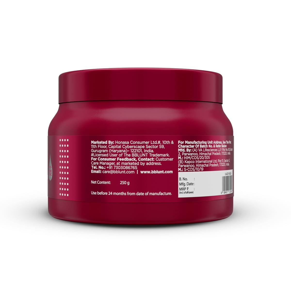 BBLUNT 7 in 1 Repair & Revive Hair Mask for Upto 100% Damage Repair - 250g| Addresses 7 Signs of Hair Damage | Enriched with Ceramides & Argan Oil