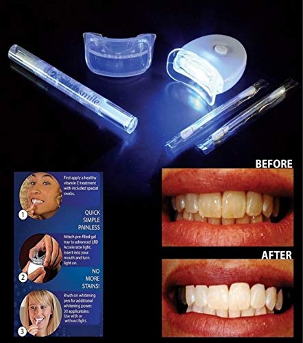 SEAHAVEN Smile Dental Tooth Polishing Whitening Tool Oral Toothbrush LED Light Teeth Whitening whith Oral Care Toothpaste Kit