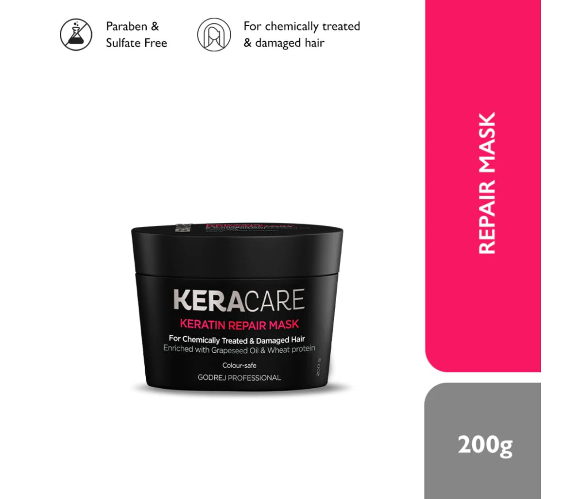 Godrej Professional Keracare Keratin Repair Shampoo 250ML & Repair Mask 200GMs (Combo)