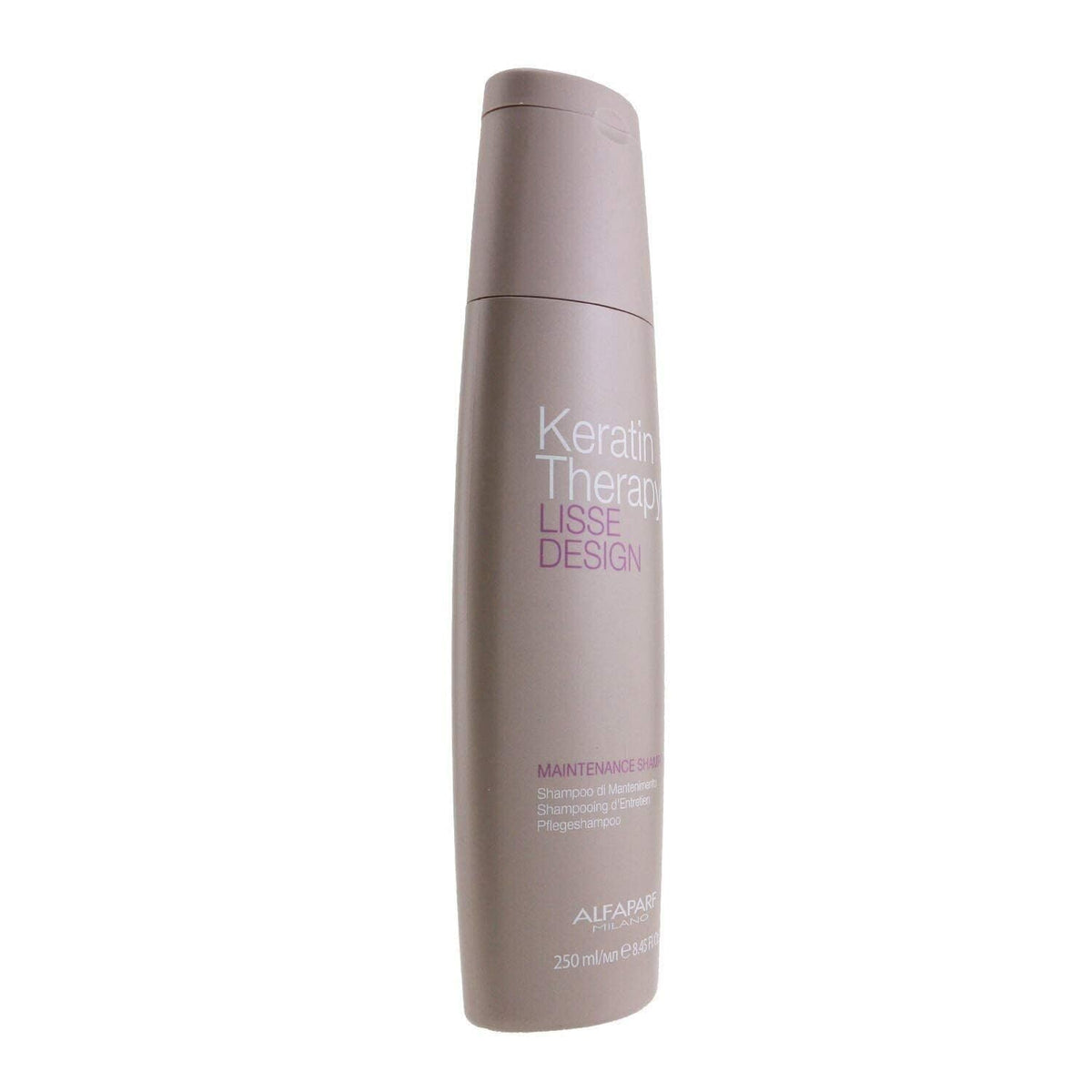 Alfaparf Milano professional Keratin Therapy Lisse Design Keratin Shampoo - Maintains and Enhances Keratin Smoothing Treatment - Anti-Frizz Hair Care Product, Sulfate, Paraben and Paraffin Free L'OREAL Professional Shampoos 250ML