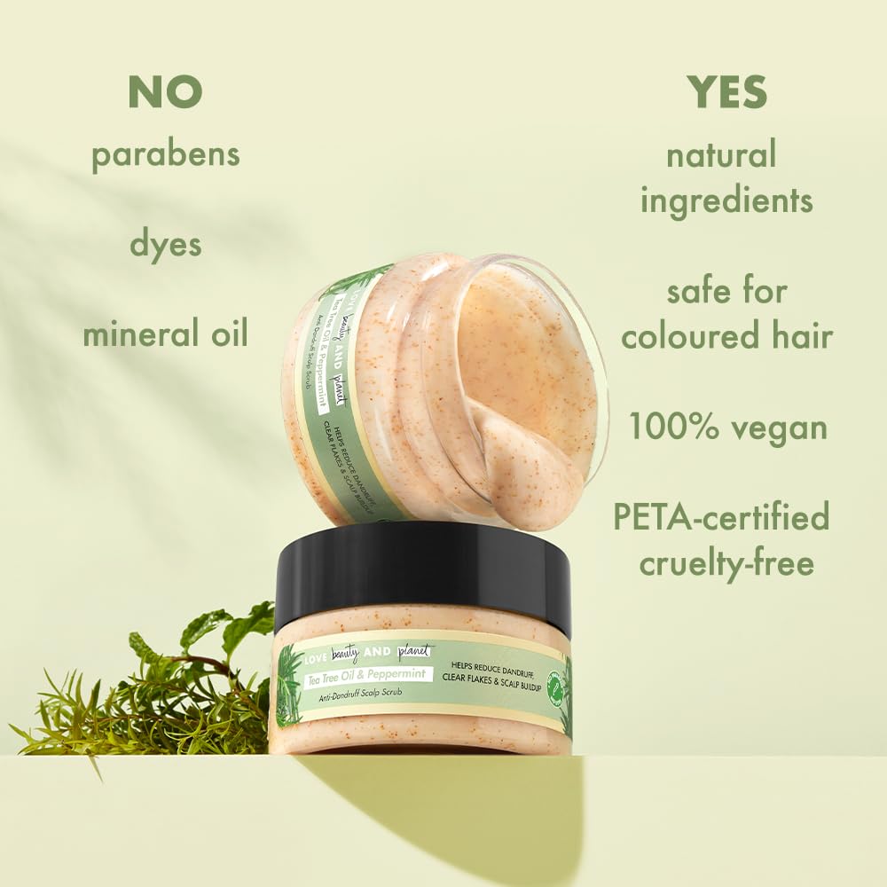 Love Beauty & Planet Tea Tree & Peppermint |Anti dandruff scalp scrub, 200 ml