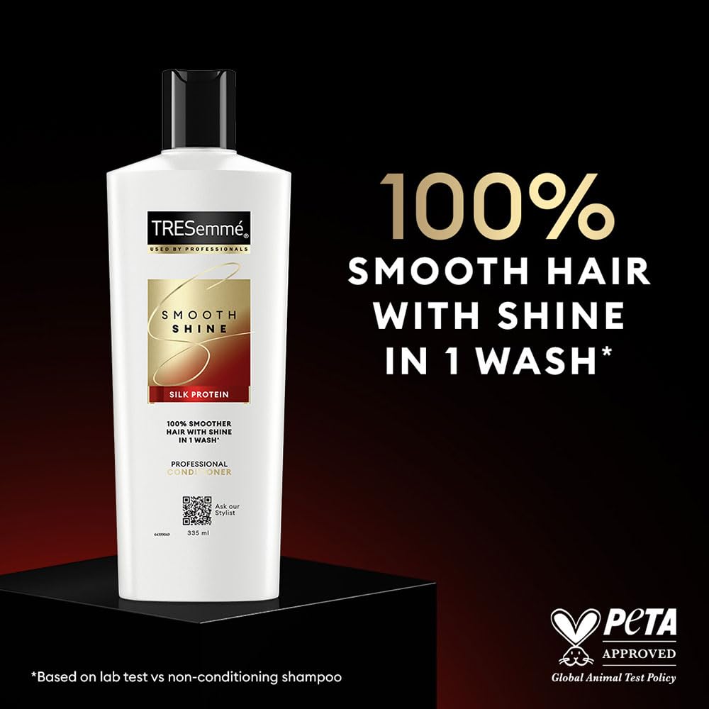 TRESemme Smooth & Shine, Fresh Conditioner, 335 Millilitre, For Silky Smooth Hair, With Biotin & Silk Protein, Deeply Moisturizes Dry & Frizzy Hair, For Men & Women