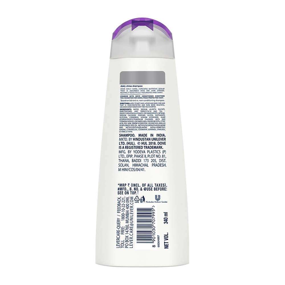 Dove Daily Shine Shampoo For Dull Hair, 340 ml