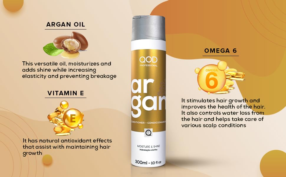 Qod Professional Argan Conditioner 300Ml | Sulphate Free | Sodium Chloride Free