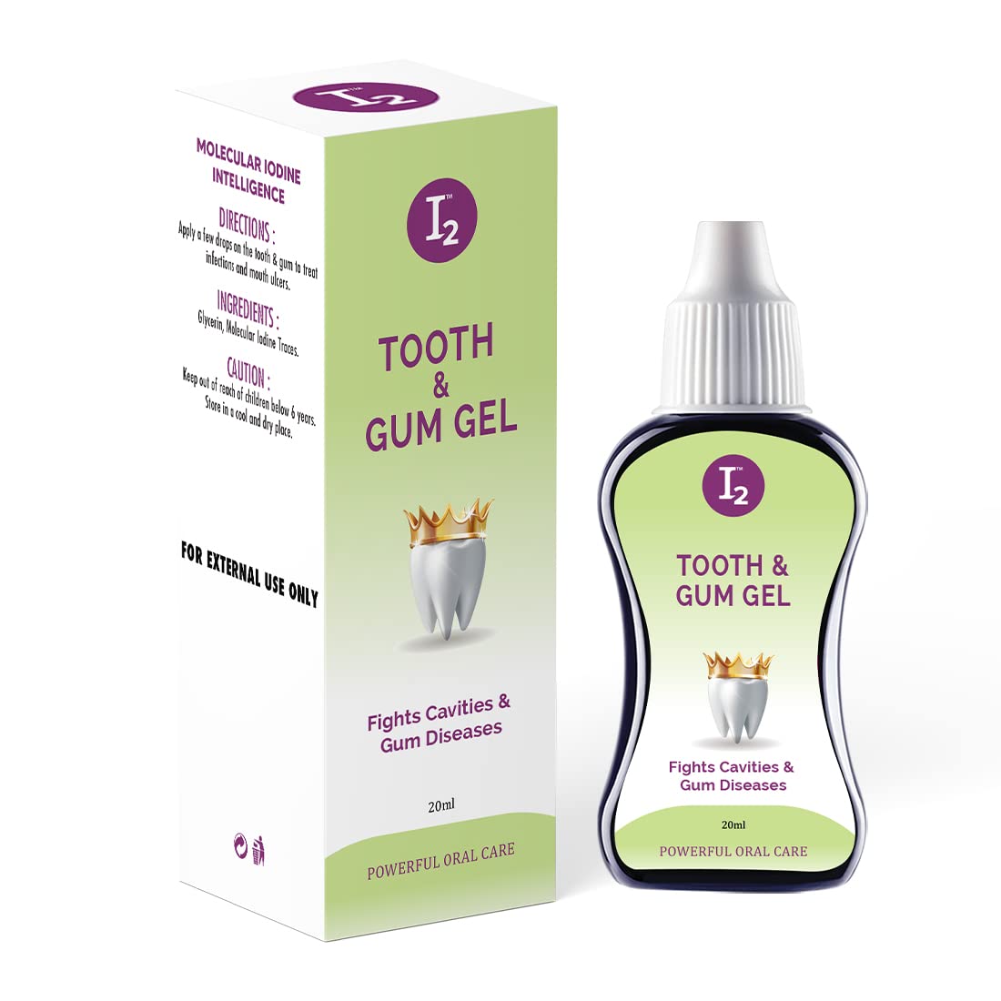 I2cure Tooth & Gum Gel | Prevents Gum Swelling, bleeding & infections | Treats Mouth Ulcers and Oral Cavities | 20 ml