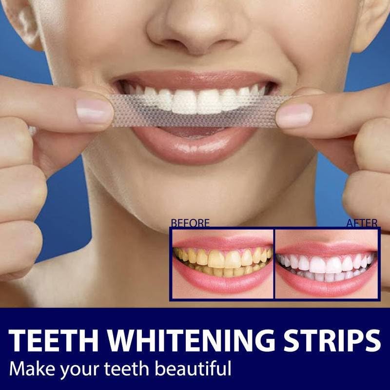 KIYLO Teeth Whitening Strip Portable Dental Whitening Strip Reduced Sensitivity White Strips Ideal for Adult and Kids (7 Pair - 14Pcs)