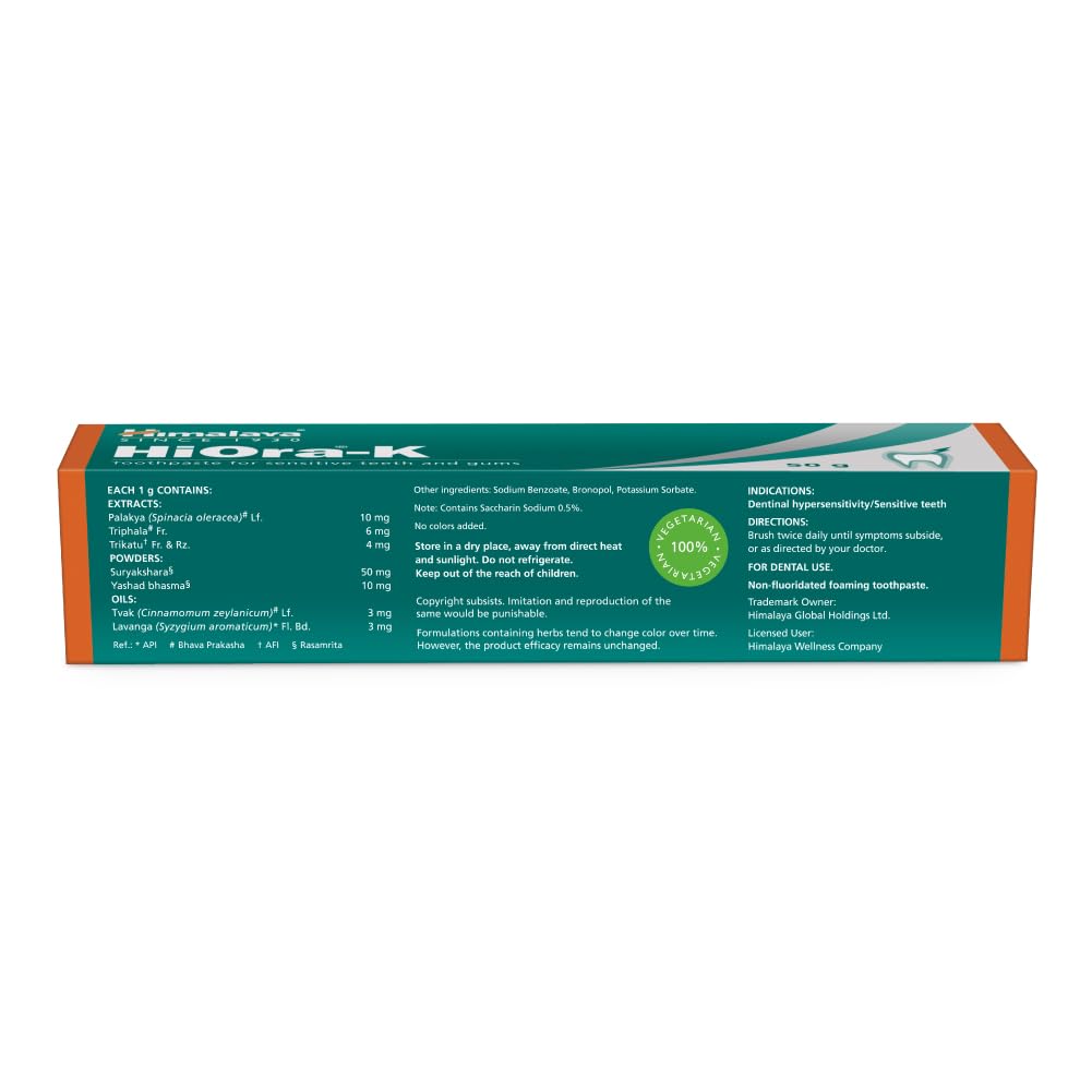 Himalaya Herbals HiOra-K Toothpaste for Sensitive Teeth and Gum - 50 g