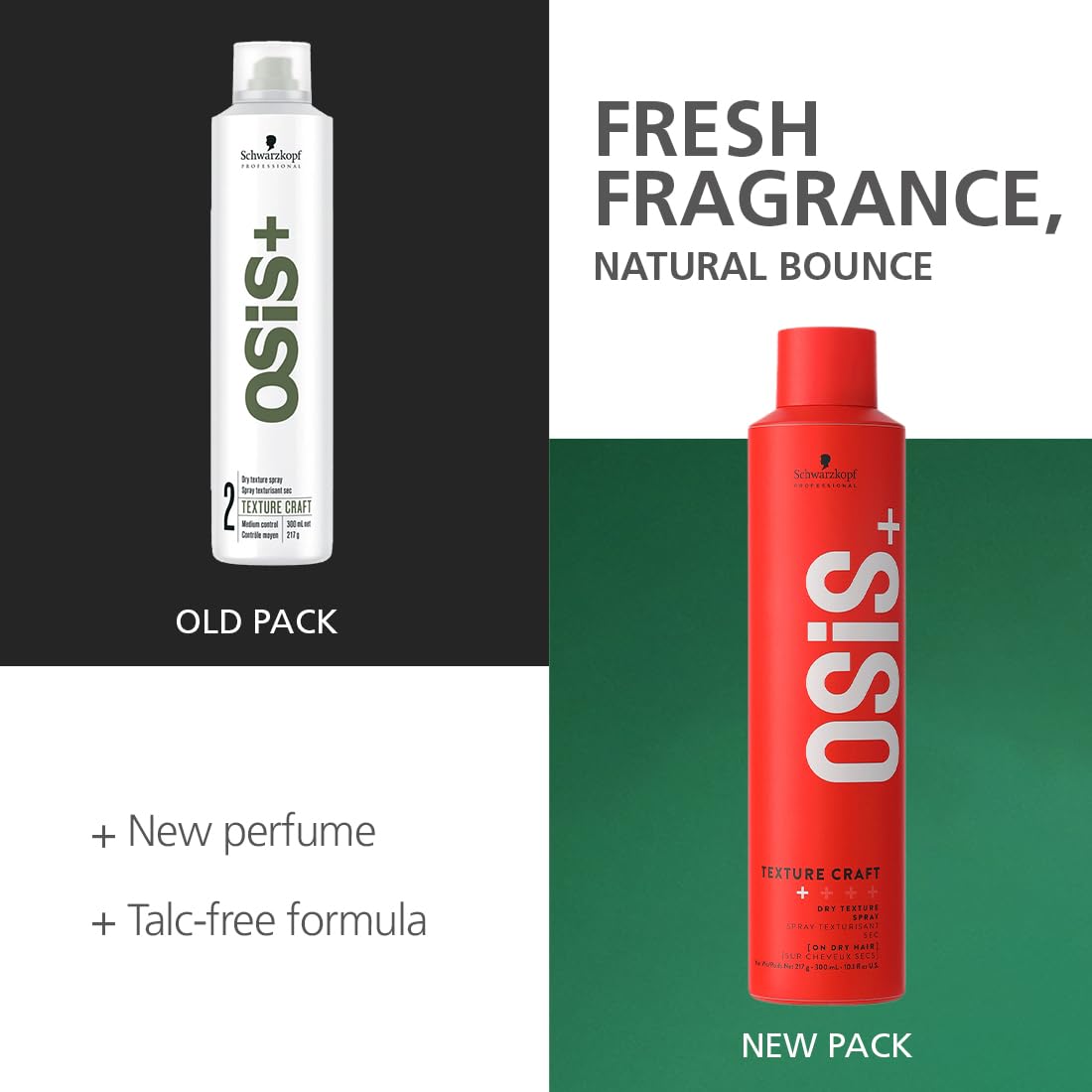 Schwarzkopf Professional OSiS+ Texture Craft Dry Texture Hair Styling Spray Mist I Non Crispy Hair With a Natural Shine I Vegan | Fine Dry Spray Mist | Flexible hold | 300 ml