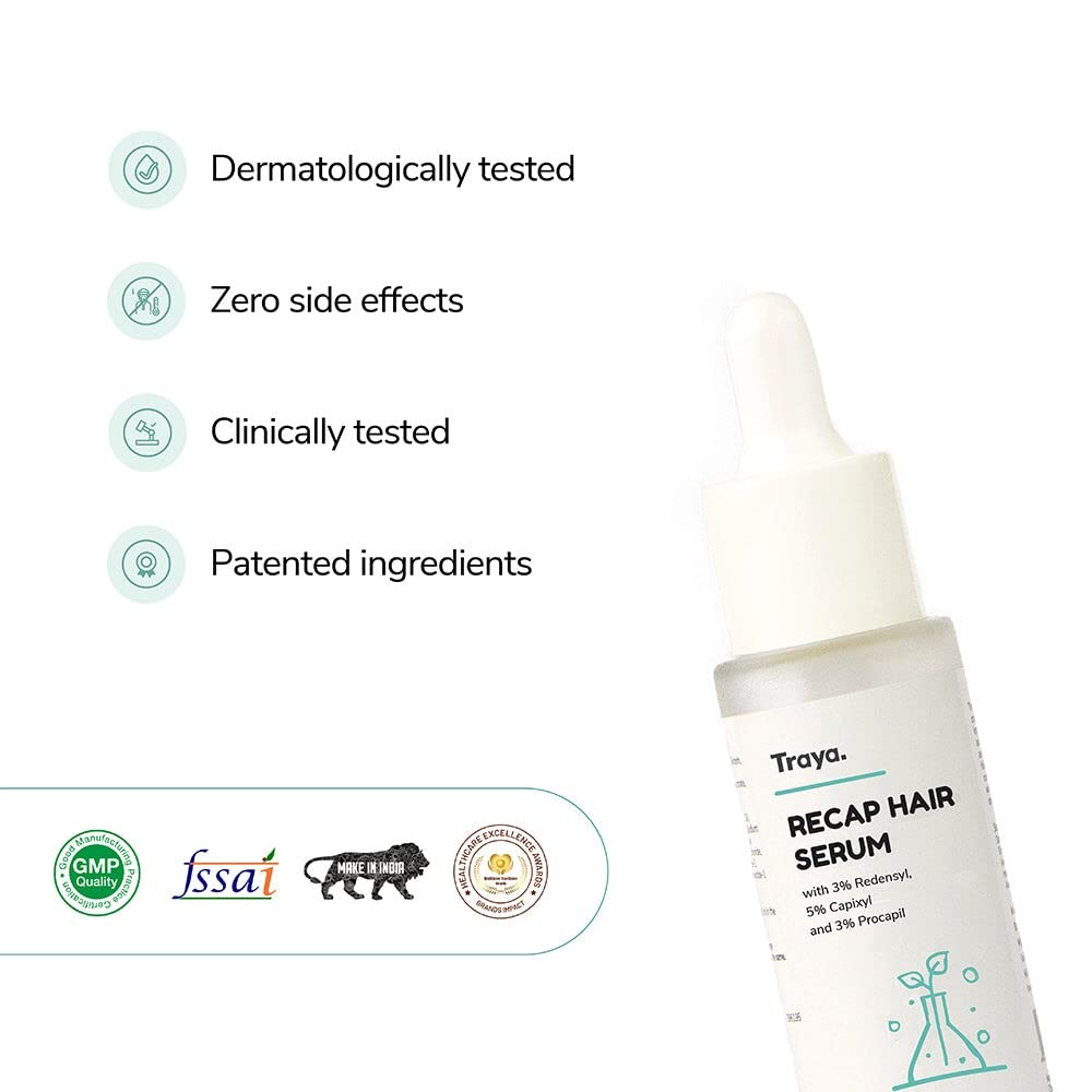 Traya Natural Hair Growth Serum With 3% Redensyl, 5% Capixyl, 3% Procapil For Increasing Hair Thickness, Natural Dht Blocker, For Hair Fall Control & Growth (30Ml), 100 Grams