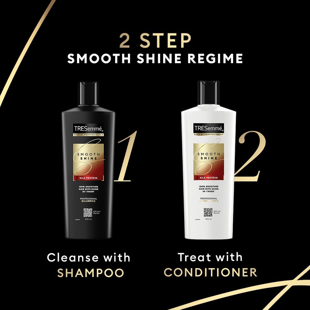 TRESemme Smooth & Shine, Fresh Conditioner, 335 Millilitre, For Silky Smooth Hair, With Biotin & Silk Protein, Deeply Moisturizes Dry & Frizzy Hair, For Men & Women