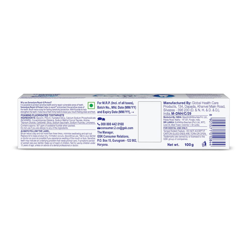 Sensodyne Repair & Protect - 100g | Toothpaste for deep repair of sensitive teeth