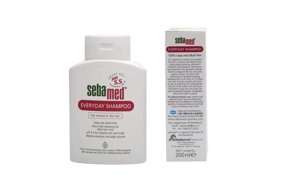 Sebamed Everyday Shampoo |pH 5.5|Soothing for sensitive scalp| Normal to Dry scalp | Dermatologically & clinically tested | 200ml