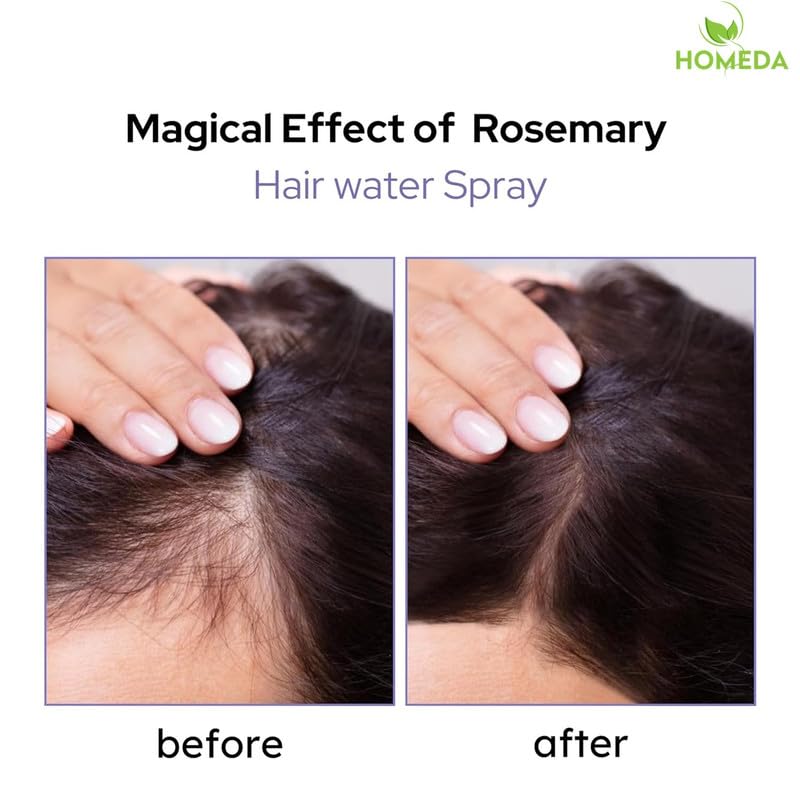 Homeda Rosemary Water for Hair Growth, Rose mary water spray for Hair Growth, Rosemary hair spray, Roj meri hydrosol, Rose Merry mist, Roseberry, Steam Distilled 100% Pure Natural (200 ml)