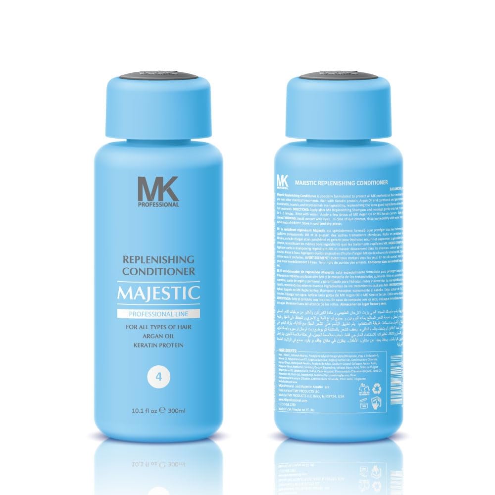 MK MAJESTIC PROFESSIONAL Keratin Replenishing Shampoo And Conditioner Combo 600Ml With Argan Oil