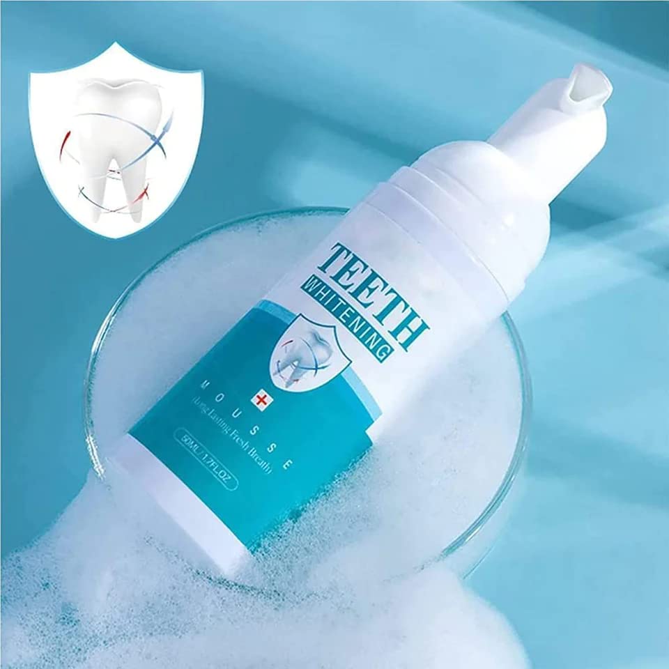 FoamToothpaste Stain Removal Toothpaste for Sensitive Teeth Snow Teeth foaming Lightening Fresh Breath and Remove Plague Stains Mousse Mouth Wash Water for Travel Friendly (60 ML)