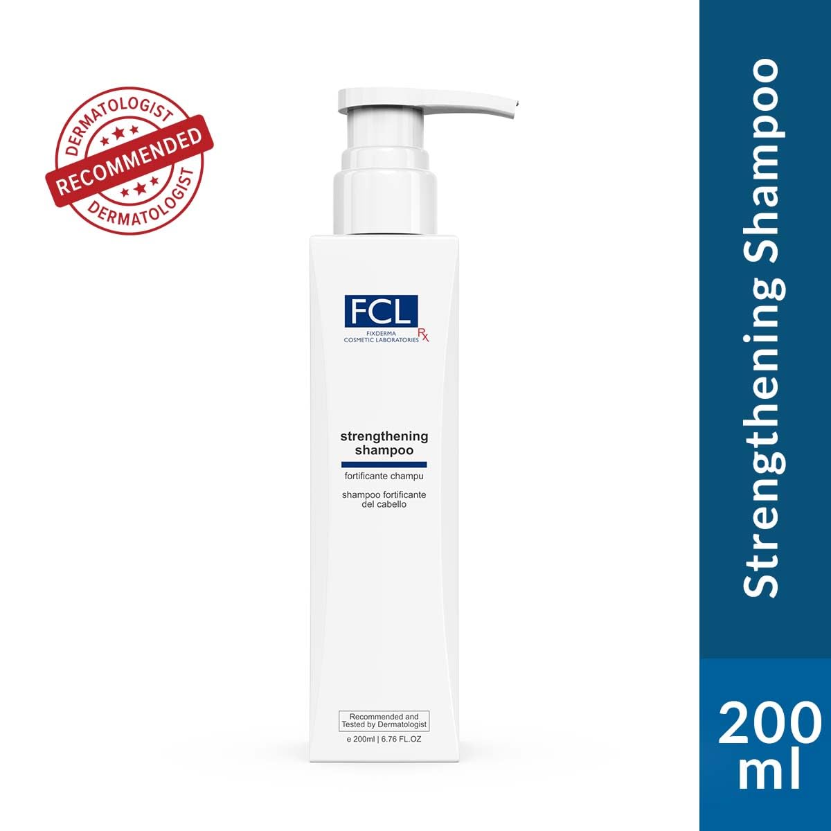 FCL Strengthening shampoo| Strengthens hair | Controls hair fall | Reduces frizz | Promotes hair growth | Cleans scalp | Mild shampoo | Paraben & Sulphate free - 200 ml