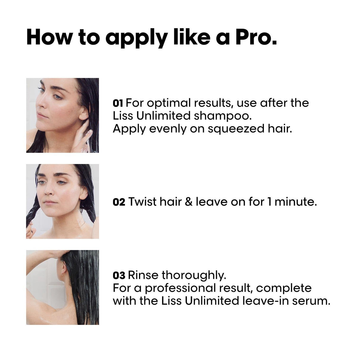 L’Oréal Professionnel Liss Unlimited Hair Mask with Pro-Keratin and Kukui Nut Oil for Rebellious Frizzy Hair, Serie Expert, 250gm