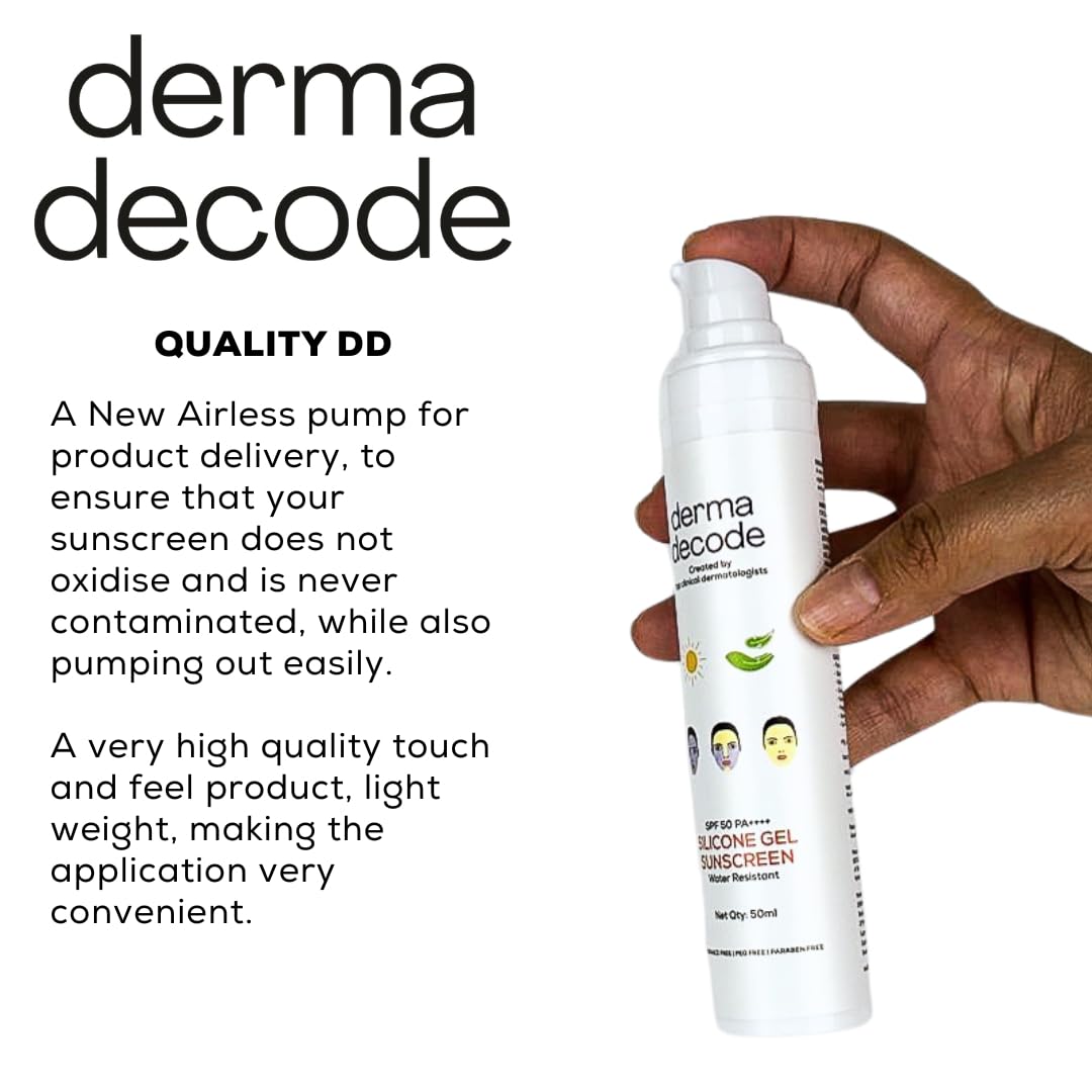 Derma Decode Waterproof Sunscreen for Swimming | SPF-50 PA ++++ Water-Resistant, Sweat-Proof Sun-Screen | Prolonged Sun Protection for Swimming-Pool, Beach & Sports - 50 ml