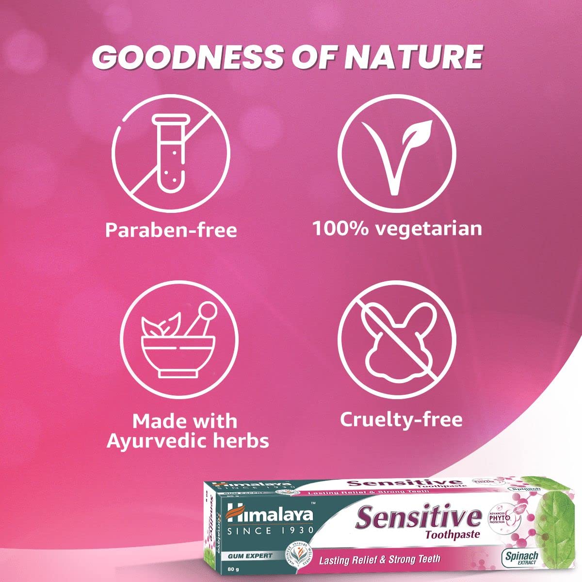 Himalaya Herbals Sensitive Toothpaste, 80G, Freshness