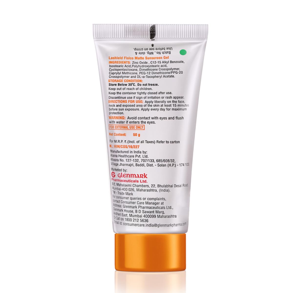 La Shield Fisico SPF 50+ & PA+++ Mineral Based Sunscreen Gel | Lightweight | Transparent | Water Resistant, 50 Grams