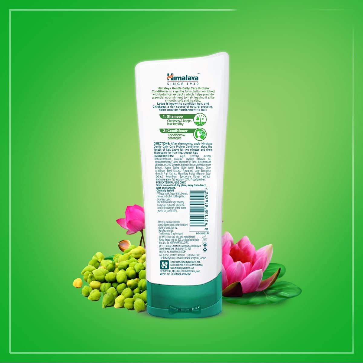 Himalaya Gentle Daily Care Protein Conditioner | Daily Use Conditioner for Detangled & Silky Smooth Hair | Nourishes Dry Hair | With China Rose, Lotus, Chickpea & Oats | For Women & Men | 200 ml