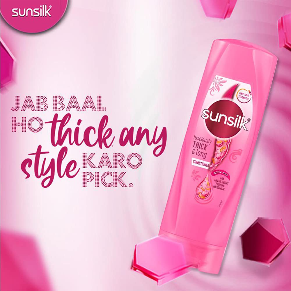 Sunsilk Lusciously Thick & Long Nourishing Almond Conditioner 180 Ml,1 Count