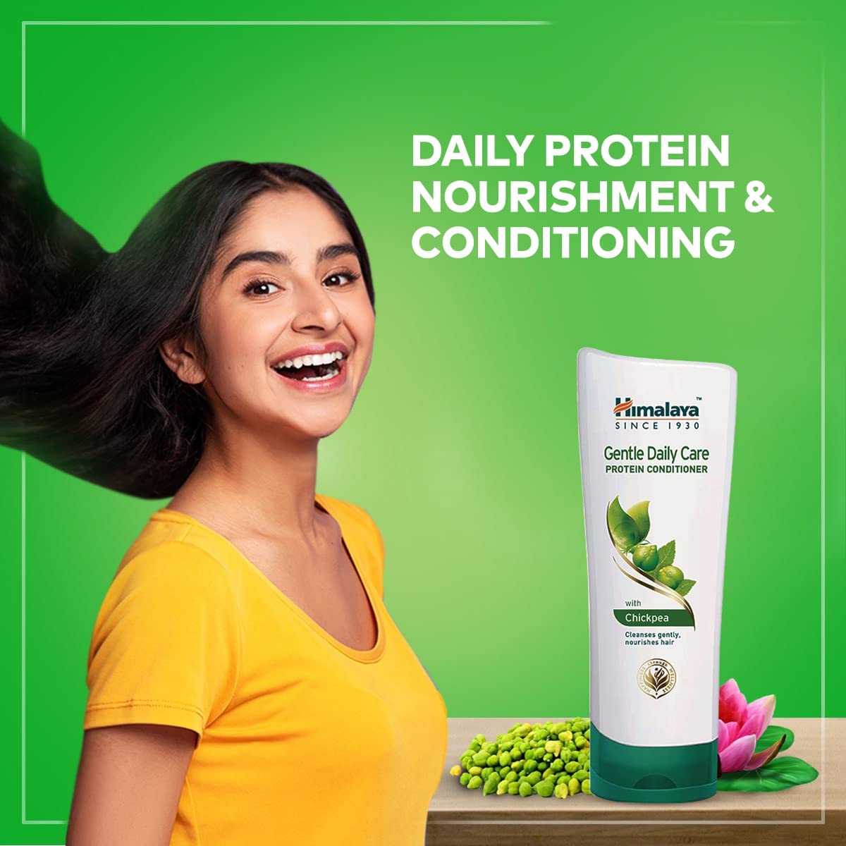 Himalaya Gentle Daily Care Protein Conditioner | Daily Use Conditioner for Detangled & Silky Smooth Hair | Nourishes Dry Hair | With China Rose, Lotus, Chickpea & Oats | For Women & Men | 200 ml