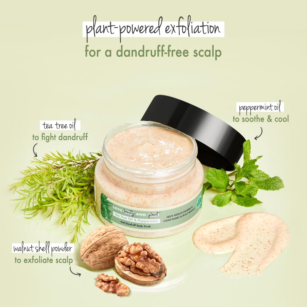 Love Beauty & Planet Tea Tree & Peppermint |Anti dandruff scalp scrub, 200 ml