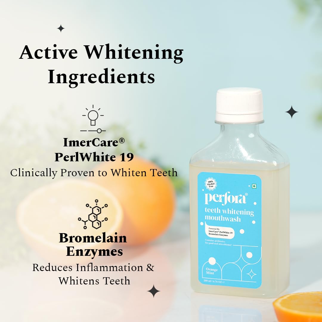 Perfora Complete Oral Care Teeth Whitening Kit | | No Artificial Sweetners | Enamel Safe & Effective Teeth Whitener Solution | Instant Teeth Whitening Toothpaste | Alcohol Free Mouthwash | Pack of 3