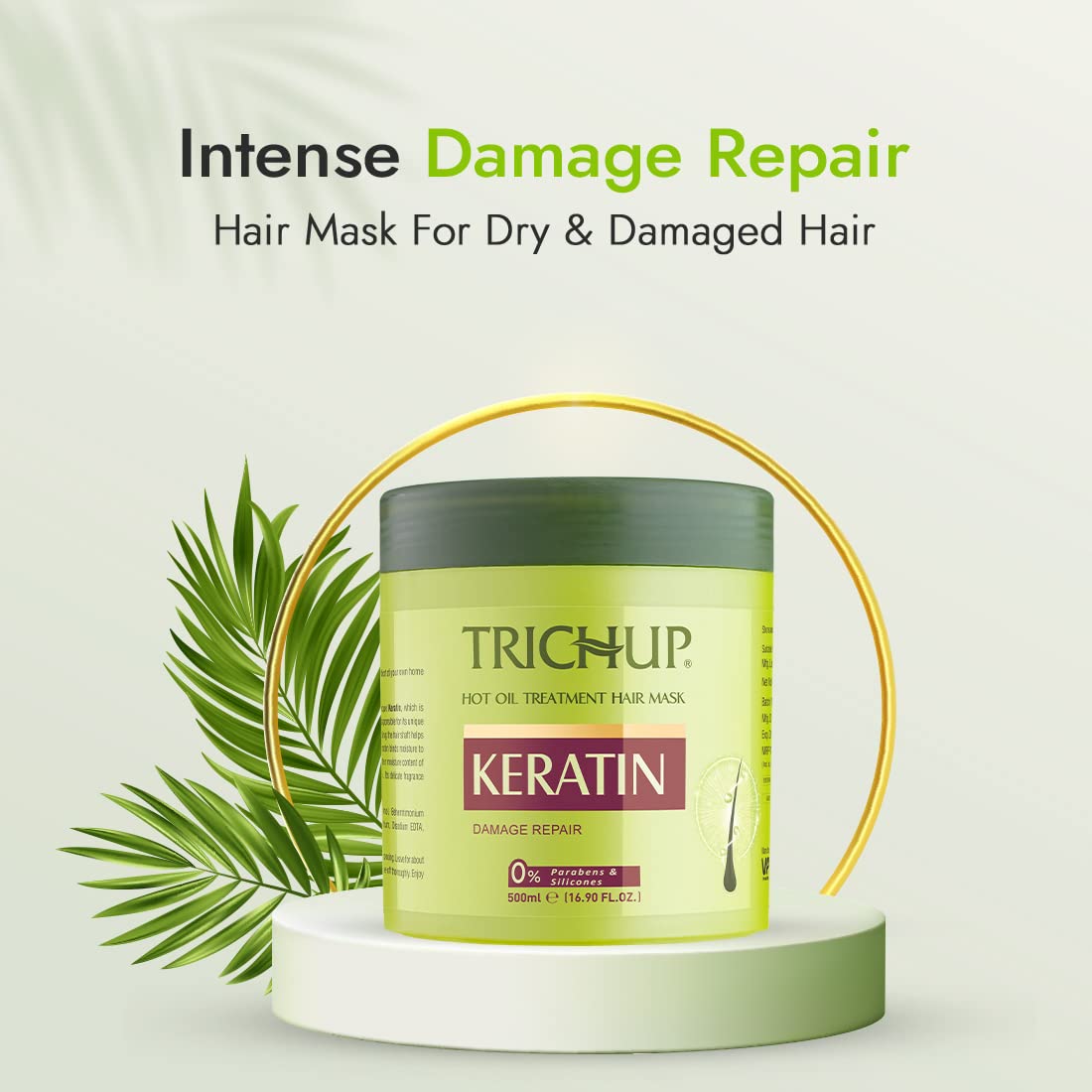 Trichup Keratin Fresh Hair Mask 500Ml-For Intense Damaged Hair Repair-Salon Like Hair Spa At Your Home-For Dry & Damaged Hair,1 Count