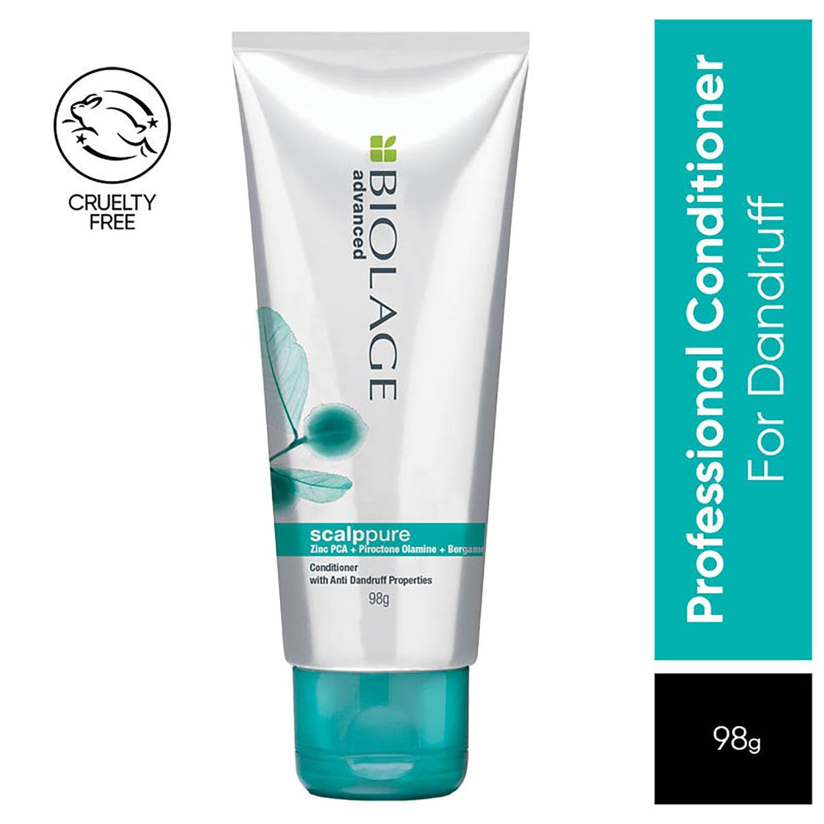 Biolage Professional Scalppure Anti-Dandruff Conditioner, Removes Visible Flakes from 1st Use, Enriched with Bergamot, Conditioner for Men and Women, Deep Scalp Treatment, Cruelty-Free, 98g