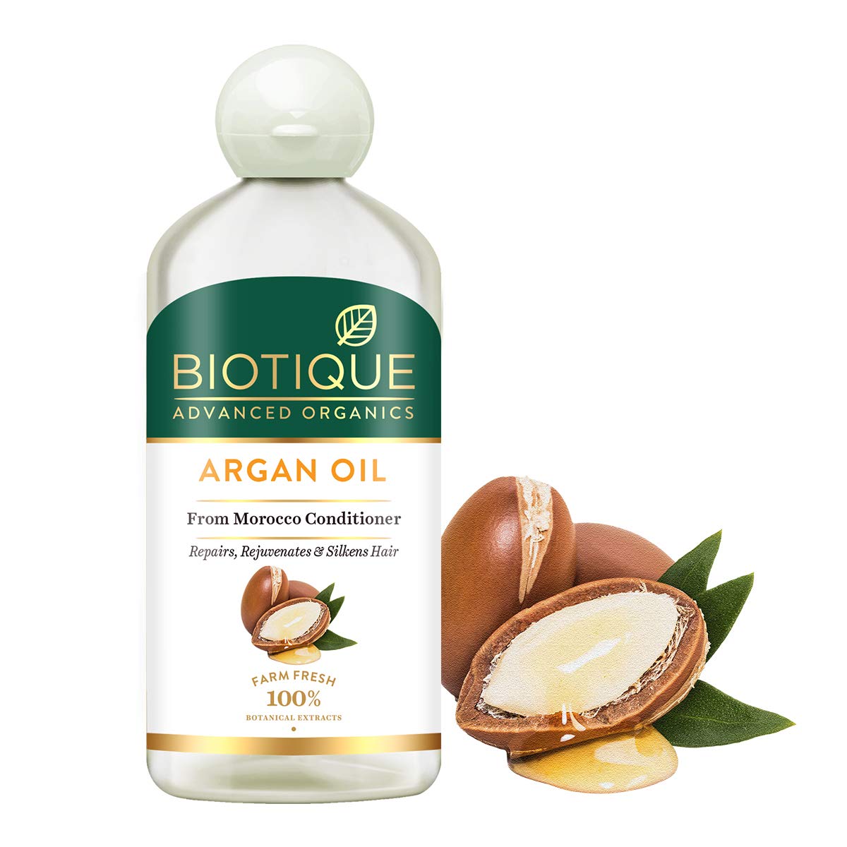 Biotique Argan Oil Hair Conditioner from Morocco (Repairs, Rejuvenates, and Silkens Hair), 300ml