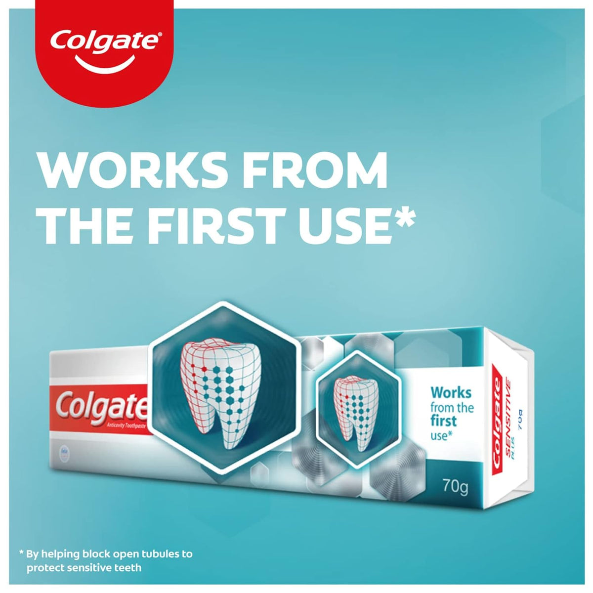 Colgate Sensitive Plus Relief Toothpaste, 70G, With Pro-Argin Technology, Clinically Proven Formula Provides Instant Relief Tooth Paste For Instant & Lasting Sensitivity Relief