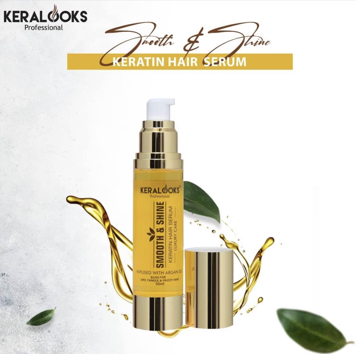 Keralooks professional Sulphate free shampoo|500ml|Hair mask 500ml|Argan hair serum|50ml| (COMBO SET)