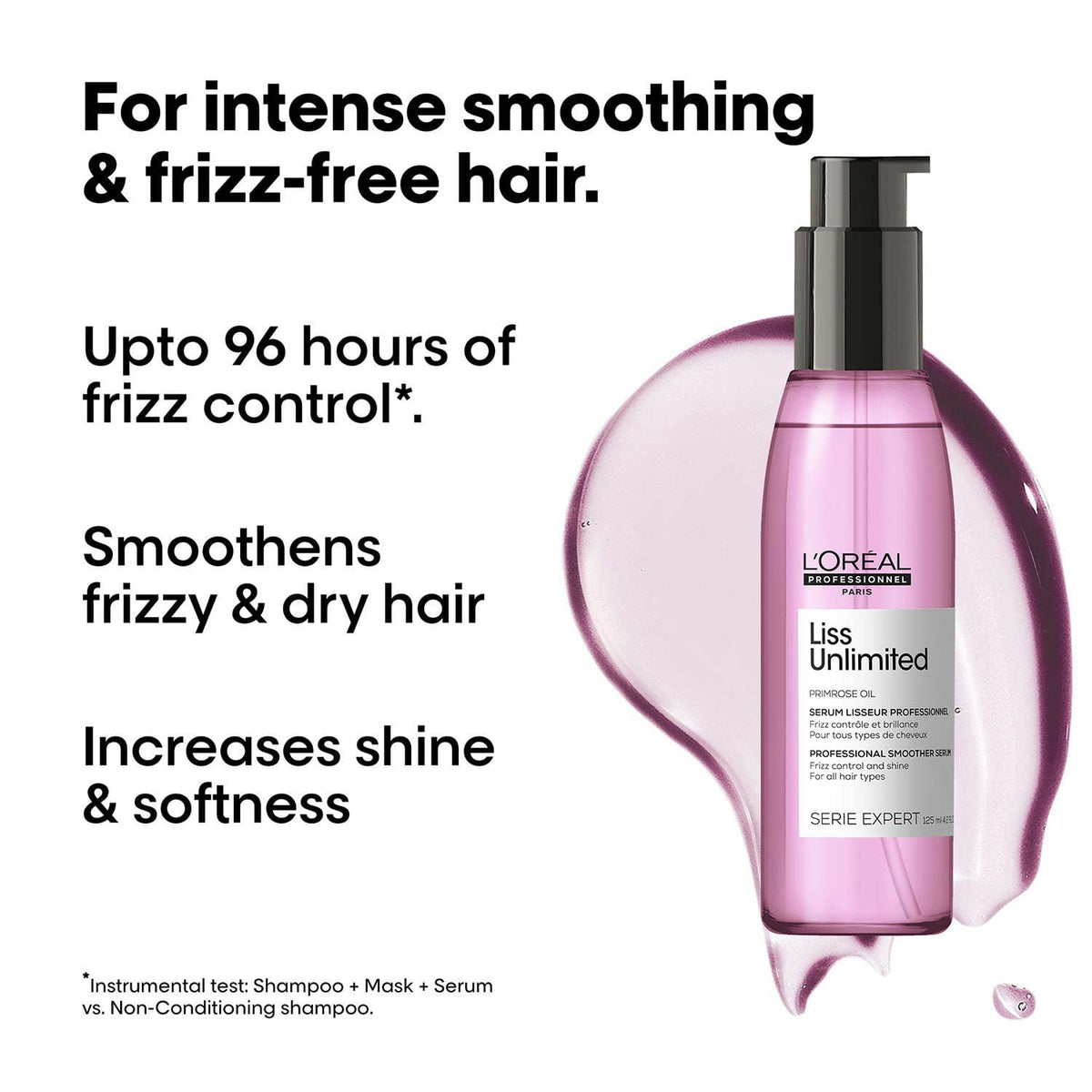 L'Oréal Professionnel Serie Expert Liss Unlimited Blow Dry Serum 125 Ml, For Frizz-Free Hair