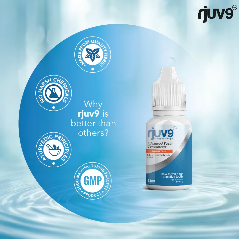 RJUV9 Change Your Chemical Toothpaste, Advanced Tooth Concentrate, Controls Bleeding Gums, Prevents Tooth Sensitivity And Reduces Harmful Bactria (15ml)