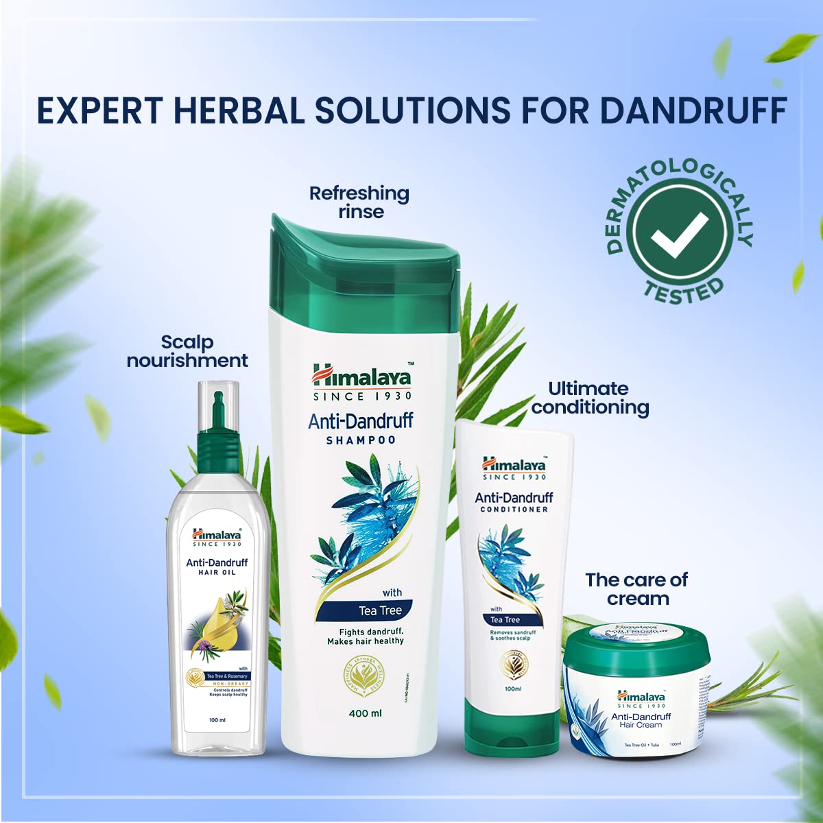 Himalaya Anti-Dandruff Conditioner | Fights and Prevents Dandruff | Soothes the Scalp & Nourishes Hair | With the goodness of Tea Tree Oil & Aloe Vera | For Women & Men | 100ml