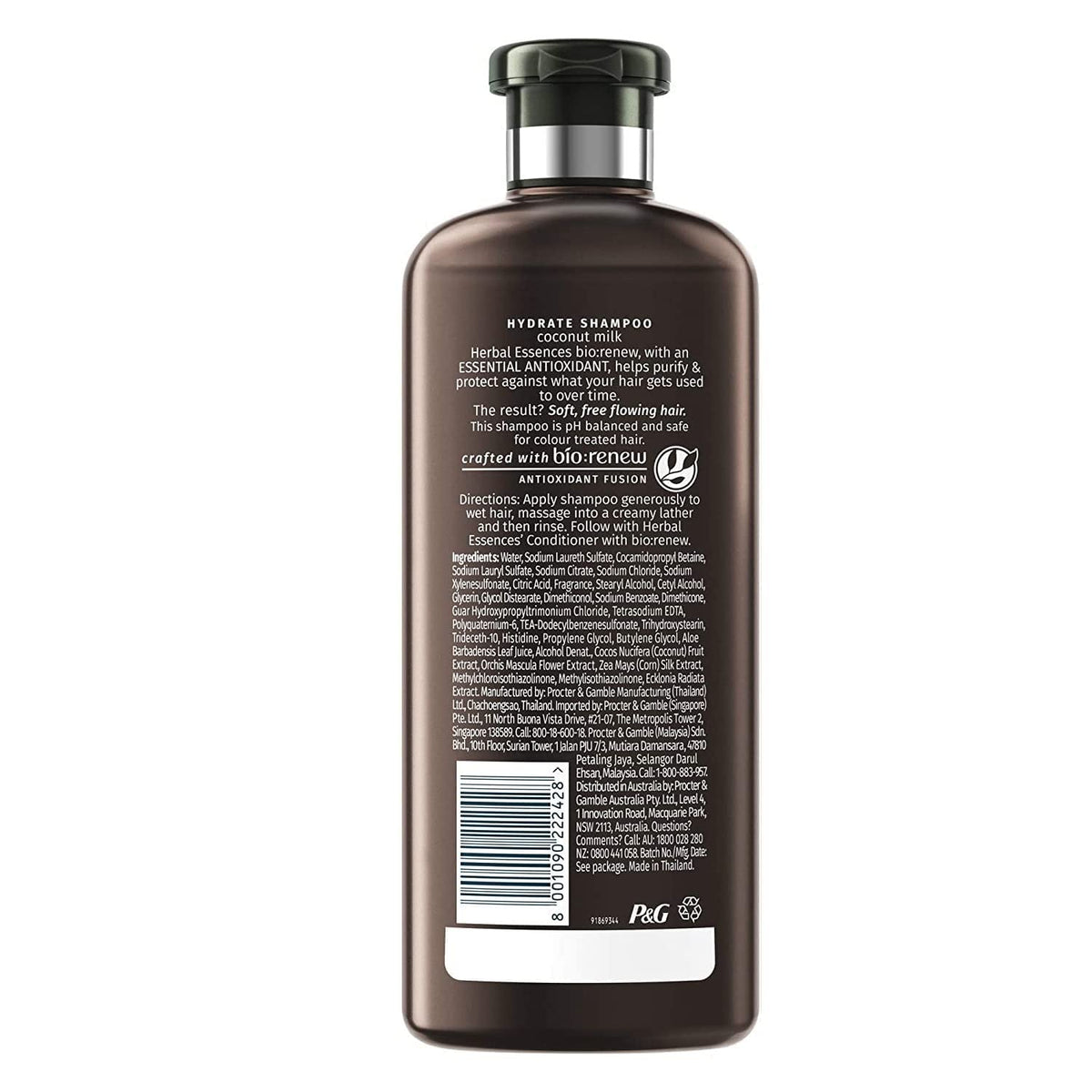 Herbal Essences bio:renew Coconut Milk SHAMPOO, 400ml, No Parabens No Colourants