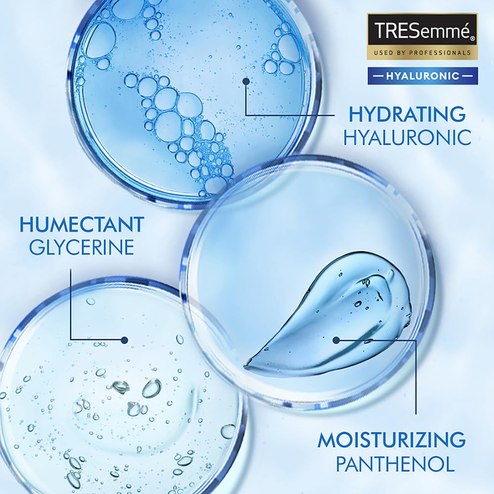 TRESemme Hyaluronic Moisture Boost Deep Conditioning Kit with Hyaluronic Acid for Bouncy & Hydrated Hair- 370ml Shampoo and 300ml Mask