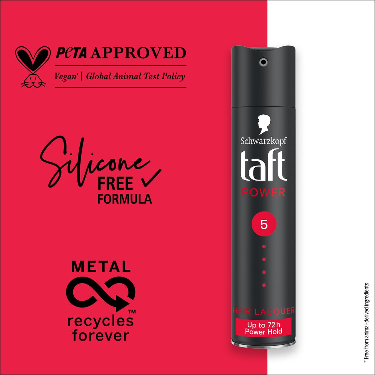 TAFT Schwarzkopf Power Hair Lacquer Mega Strong 5 Spray -250 Ml