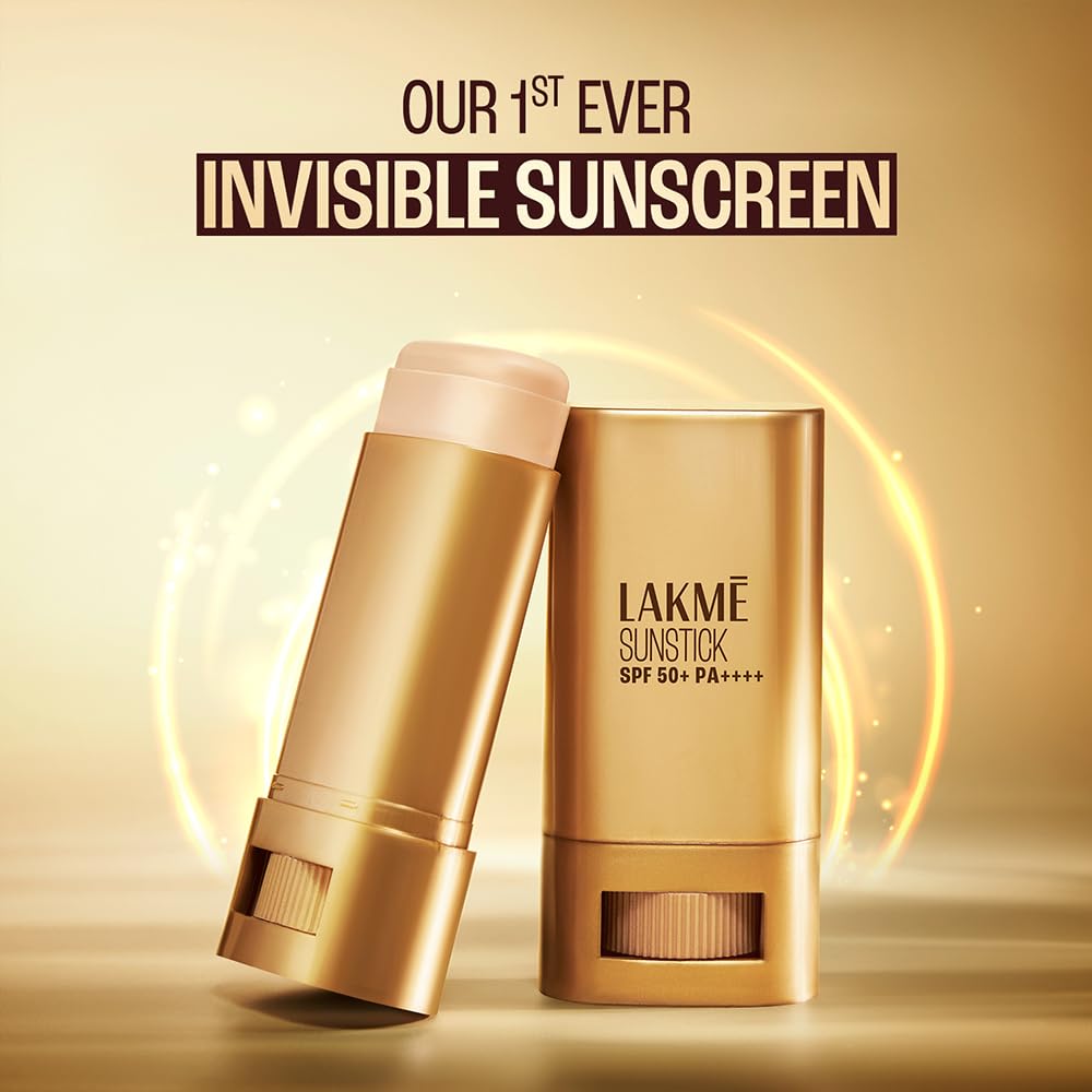 LAKMÉ Sun Expert Invisible Sunstick For All Skin Types Spf 50+ Pa++++ For Uva/B,No White Cast,On The Go Protection 18G